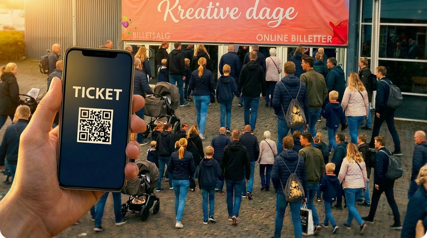 Mobil adgangsbillet ved messe